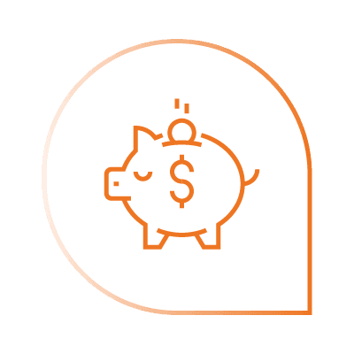 Piggy bank with dollar sign