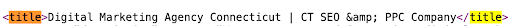 Title Tag in source Code