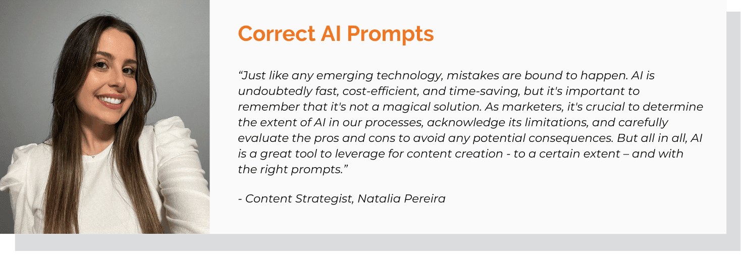 Correct AI Prompts
